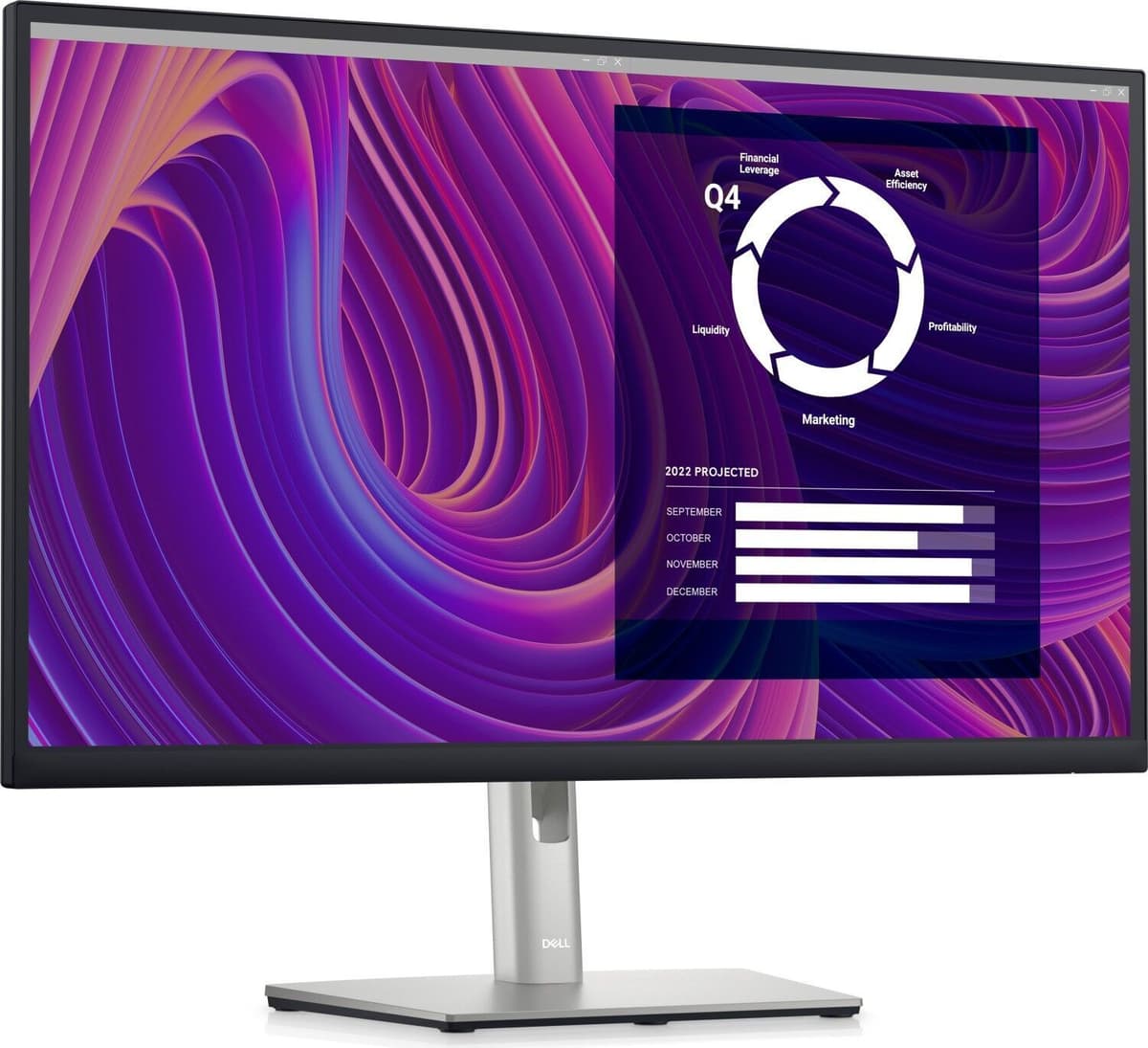 Dell P2723D   27"   avec pied   Noir/Argent - Refurbished