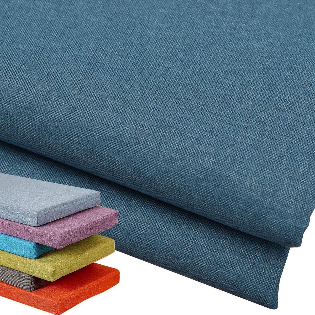 Donkerblauwe bank kussenhoes met anti-slip bodem, B/D/H: 70 x 35 x 8 cm