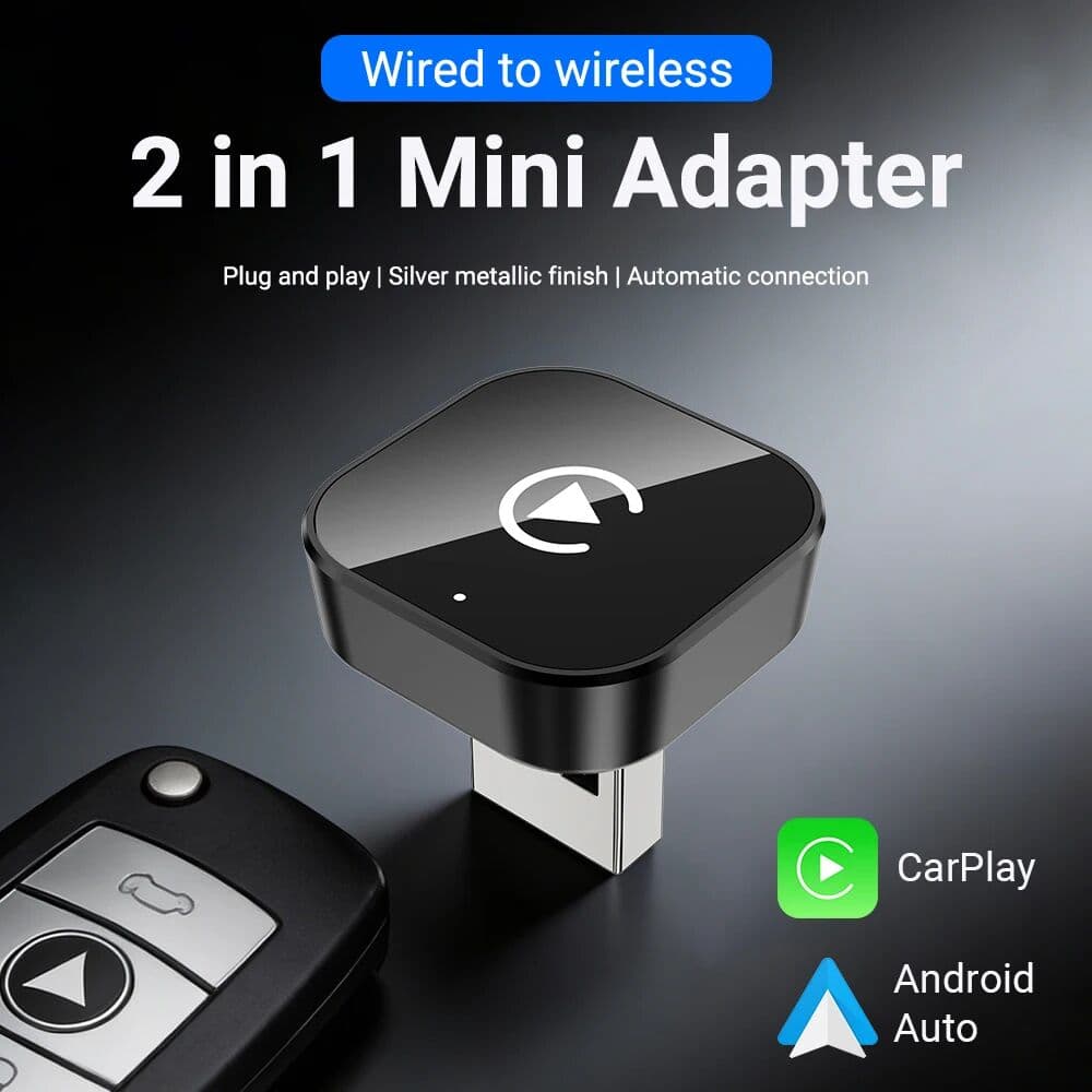 NONE 2026  Wireless Carplay and Android Auto 2in1 smart Mini Box WIFI BT Auto Connect For Toyota Volvo Benz MG Kia MAZDA FORD
