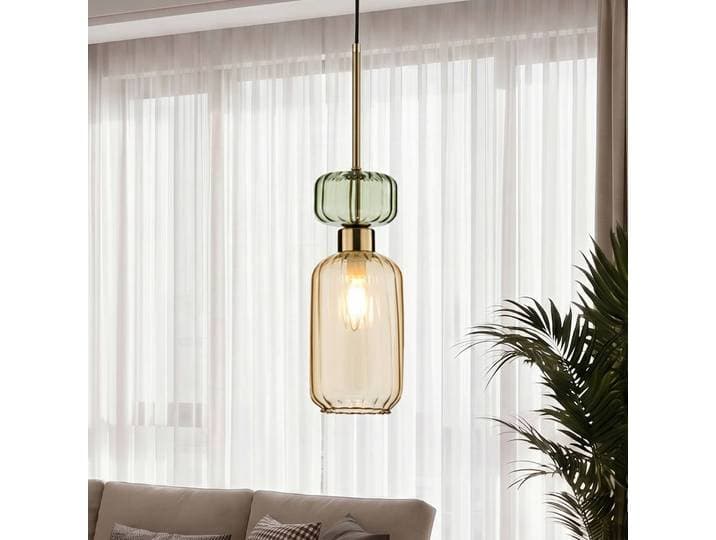 Hängeleuchte Molly Milagro Lighting, dimmbar, creme / amber, für Wohn- / Esszimmer, Glas, Modern
