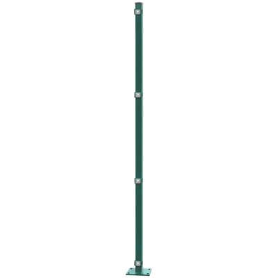 Zaunpfosten ARVOTEC "EASY 180", grün, H:189cm, Edelstahl, Kunststoff, Zaunpfosten, 6x4x189 cm für Mattenhöhe 180 cm, zum Aufschrauben