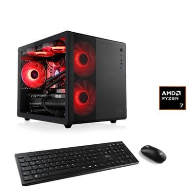 CSL PC "Cube V24234", schwarz, Microsoft Windows 11 Home (64 Bit), GeForce RTX 4060, 32 GB RAM 1.000 GB SSD, Desktop-PCs, PC