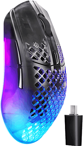 Ratón gaming - SteelSeries Aerox 3 Wireless Gen 2, Inalámbrico, 26000 dpi, 4K Fast, Sensor TrueMove 26K, Ultraligero, Shadow