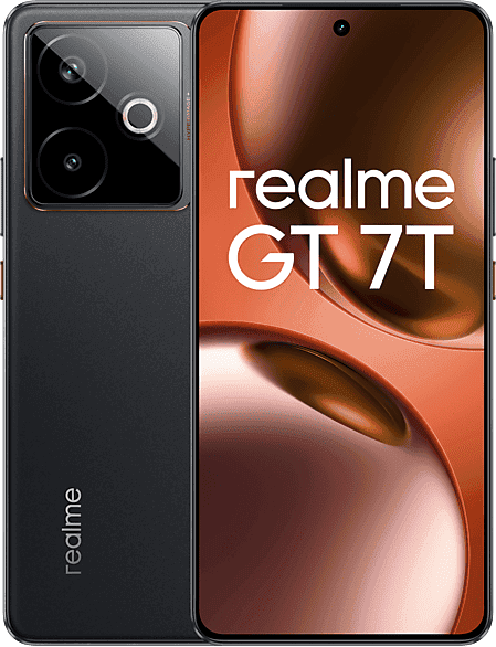 realme GT7T, Negro, 512 GB, 12 GB RAM, 6.8" LTPS 2.5D, Dimensity 8400MAX, 7000 mAh