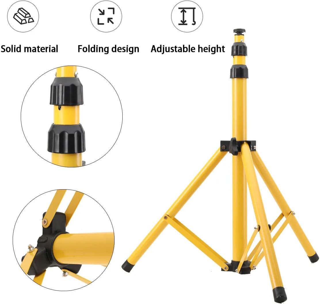 NONE Single Head Floodlights Tripod Stand Portable Folding Stand Adjustable Height Outdoor Led Reflector Lantern Tripod Stand 1.6m