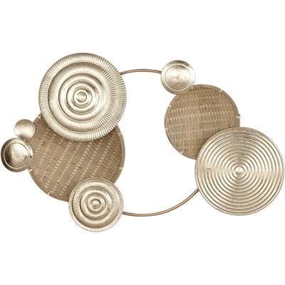 Wanddekoobjekt CASABLANCA BY GILDE "Wandrelief Zalvador", beige (champagnerfarben), B:82cm H:52cm T:7cm, Metall, Wanddekoobjekte