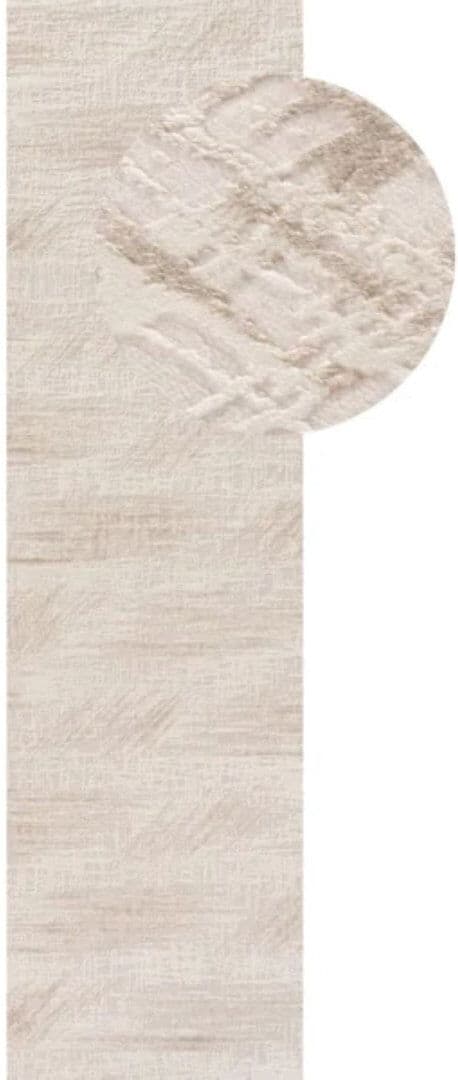 THE RUGS Carmel Modern Abstract Cream/Beige Area Rug Cream/Beige Runner 80 x 300 cm