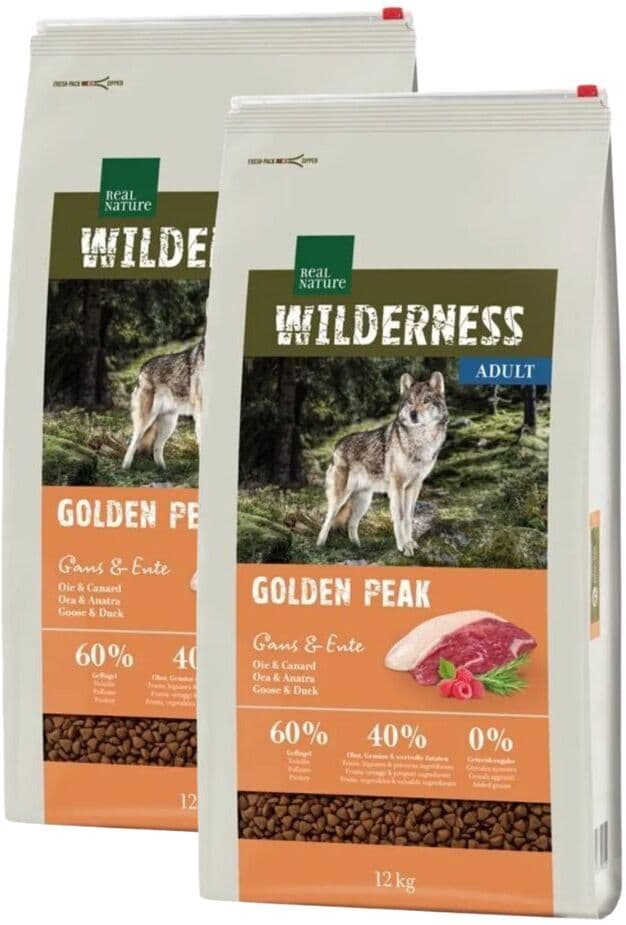Real Nature Wilderness Cane Adult Golden Peak KIT 2X12KG