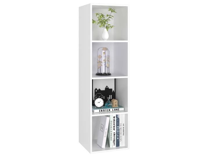 Getone Bibliothèque Blanc, Bibliothèque avec 4 Cases, Meuble Etagere Rangement 30x30x106cm