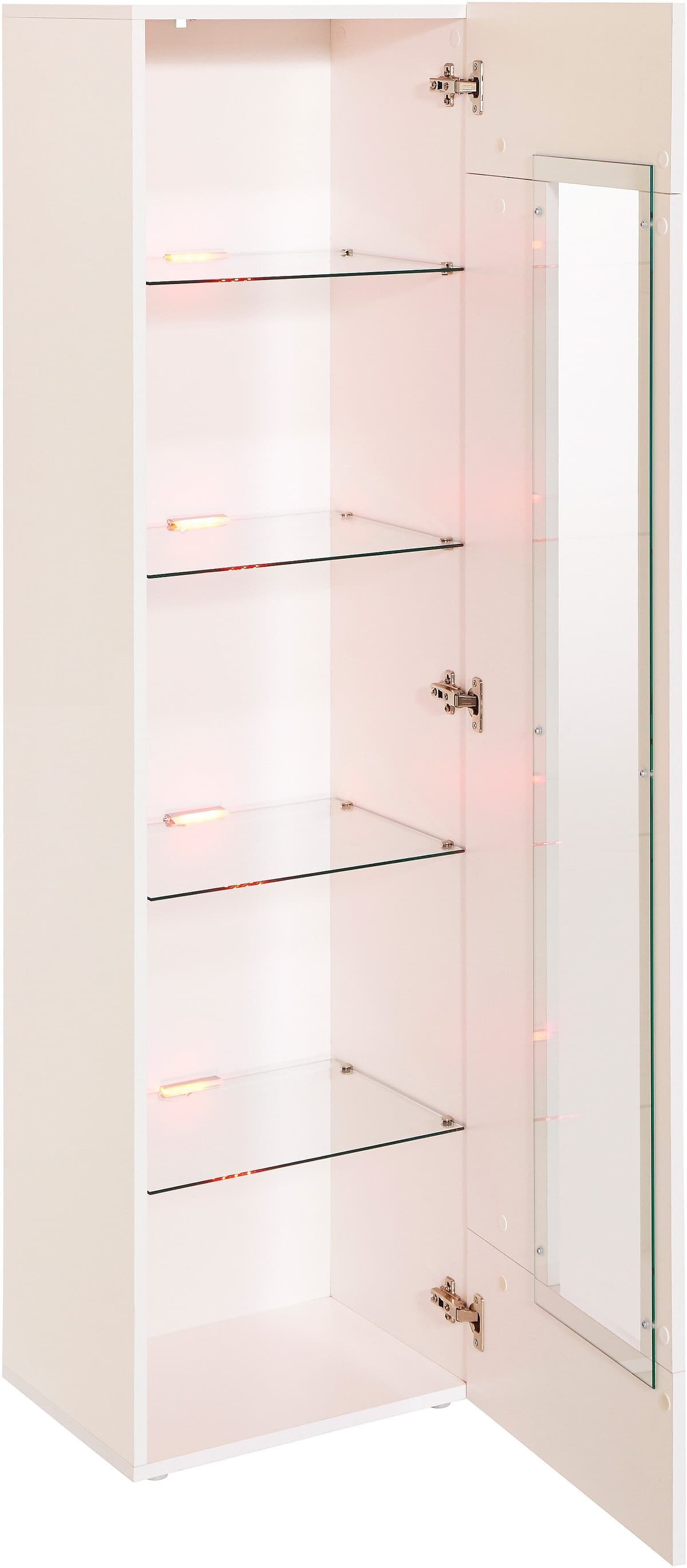 Vitrine HOME AFFAIRE "Egypt", weiss (weiß), B:45cm H:162cm T:34cm, Schränke, Vitrine weiß B/H/T: 45cm x 162cm x 34cm