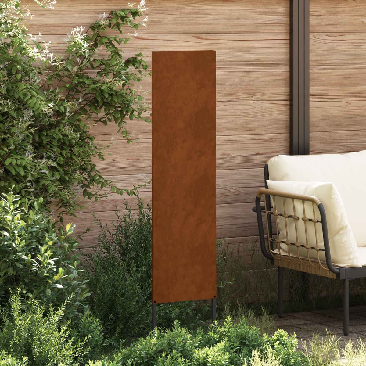 vidaXL Écran de confidentialité de jardin Fretwork Rouillé 32 x 140 cm