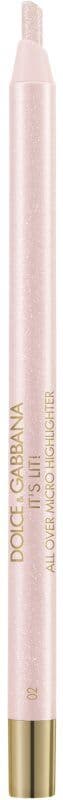 Dolce&Gabbana Bold It's Lit! στερεό κρεμώδες highlighter σε μολύβι απόχρωση 02 Galactic Glimmer - Pink-Lilac Pearlescent Multichrome 0.35 γρ