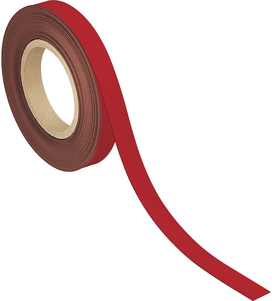 Kennzeichnungsband, magnethaftend, LxB 10000 x 20 mm, VE 2 Stk, rot MAUL