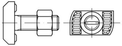 Hammerkopfschraube R 88941 HZS41/22 6-ktmutter M16x50 Mu A 4 25St. HALFEN (889419400160050)