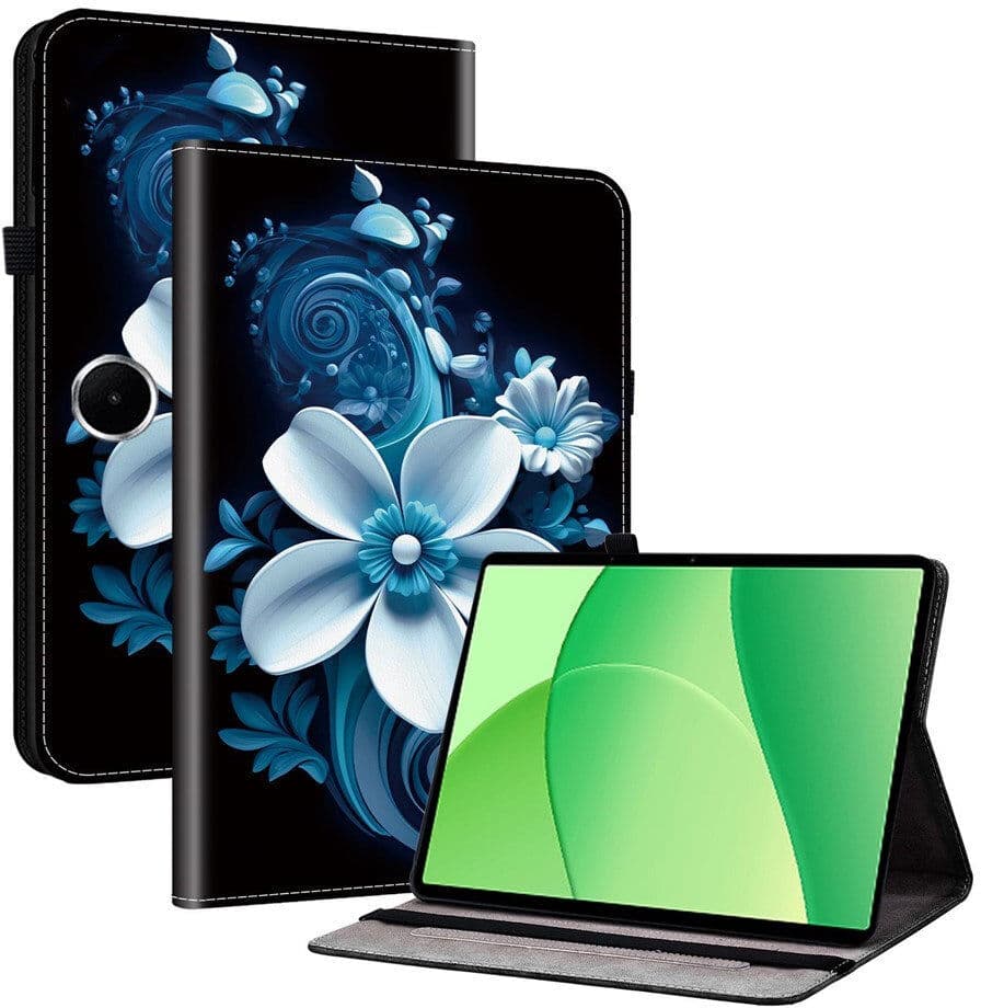 EIDERWOOD OnePlus Pad Lite / OPPO Pad SE Kunstlæder Flip Tablet Cover m. Motiv - Orkidé Blomst