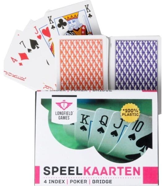 Engelhart Spillekort 2 Sæt, 100% Plast