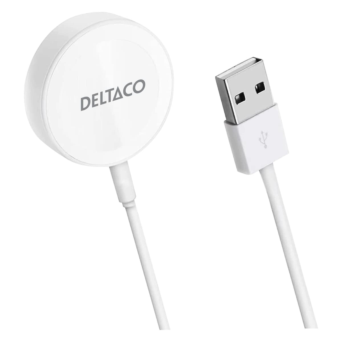 Deltaco Apple Watch charger, USB-A, 1 m fixed cable (1902103)