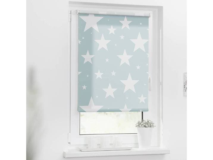 home24 Klemfix rolgordijn Ster II 70 x 150cm groen/blauw/petrol