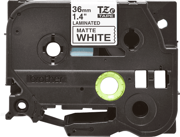 Brother TZe tape 36mm black/white mat