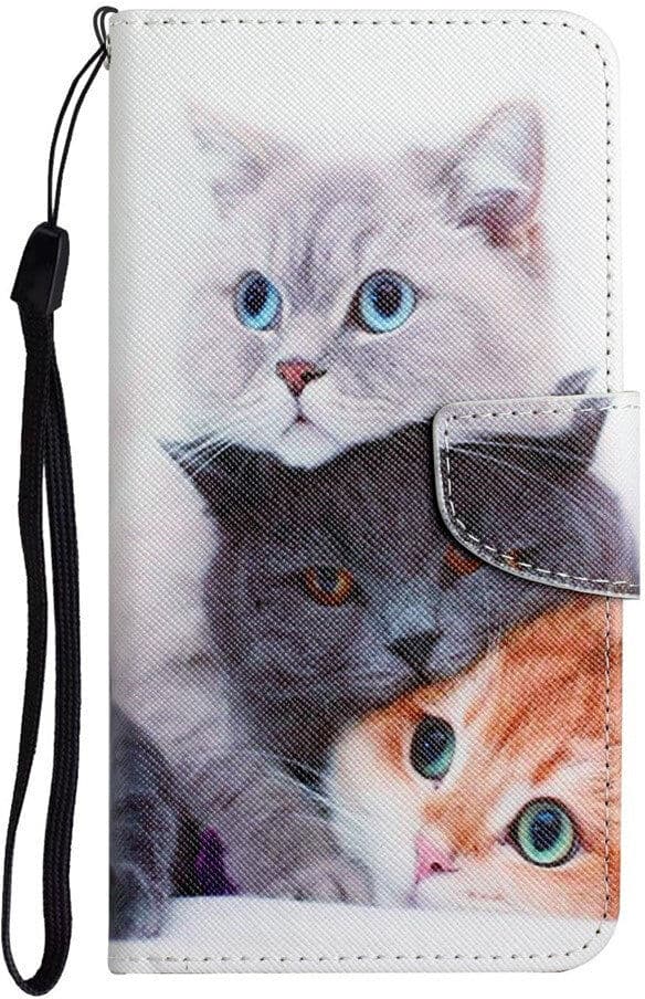 EIDERWOOD Samsung Galaxy A07 Imiteret Læder Flip Cover m. Pung & Rem - Katte
