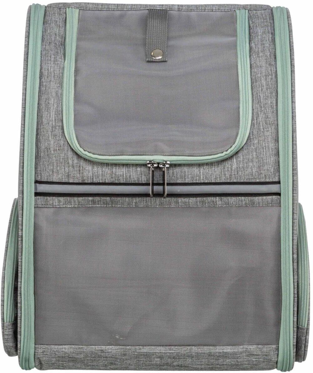 Tiertransporttasche TRIXIE "Chloe für Hunde bis 8 kg", grau (hellgrau), B:27cm H:39cm T:43cm, Polyester, Tiertransportbehälter, Tiertransporttasche, Rucksack für Hunde mit Taillen- und Brustgurt hellgrau B/H/T: 27cm x 39cm x 43cm