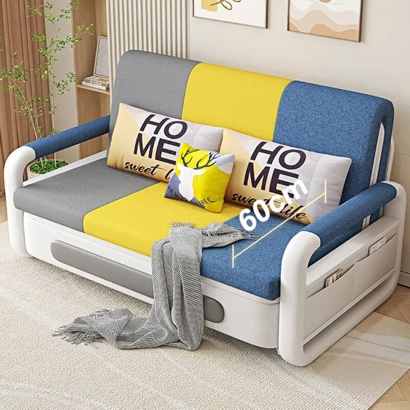 NONE Sofa Bed Foldable Dual-use for Living Room Single or Double Person Multifunctional Fabric Suitable for Apartments Extendable Bed