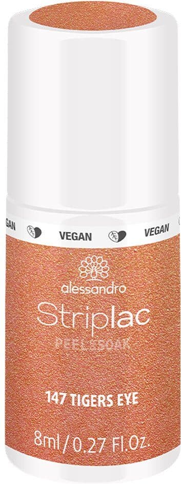 ALESSANDRO Striplac Peel or Soak Nail Polish No.147 Tigers Eye 8ml