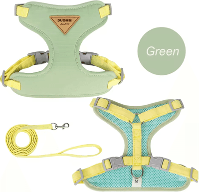Inspire Curations PawVentures Breathable Cat & Puppy Harness Leash Set green s advise 3.5 6.5kg