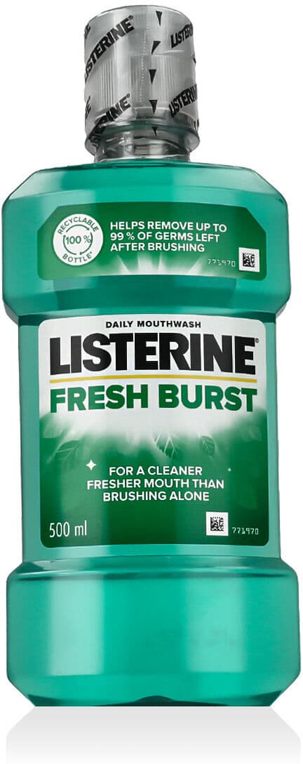 Listerine Mouthwash Fresh Burst 500 ml flavor Fresh Burst, new packaging