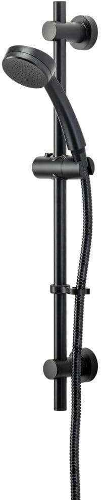Croydex Handheld Shower Head with Slide Bar Matte Black 8.3cm W