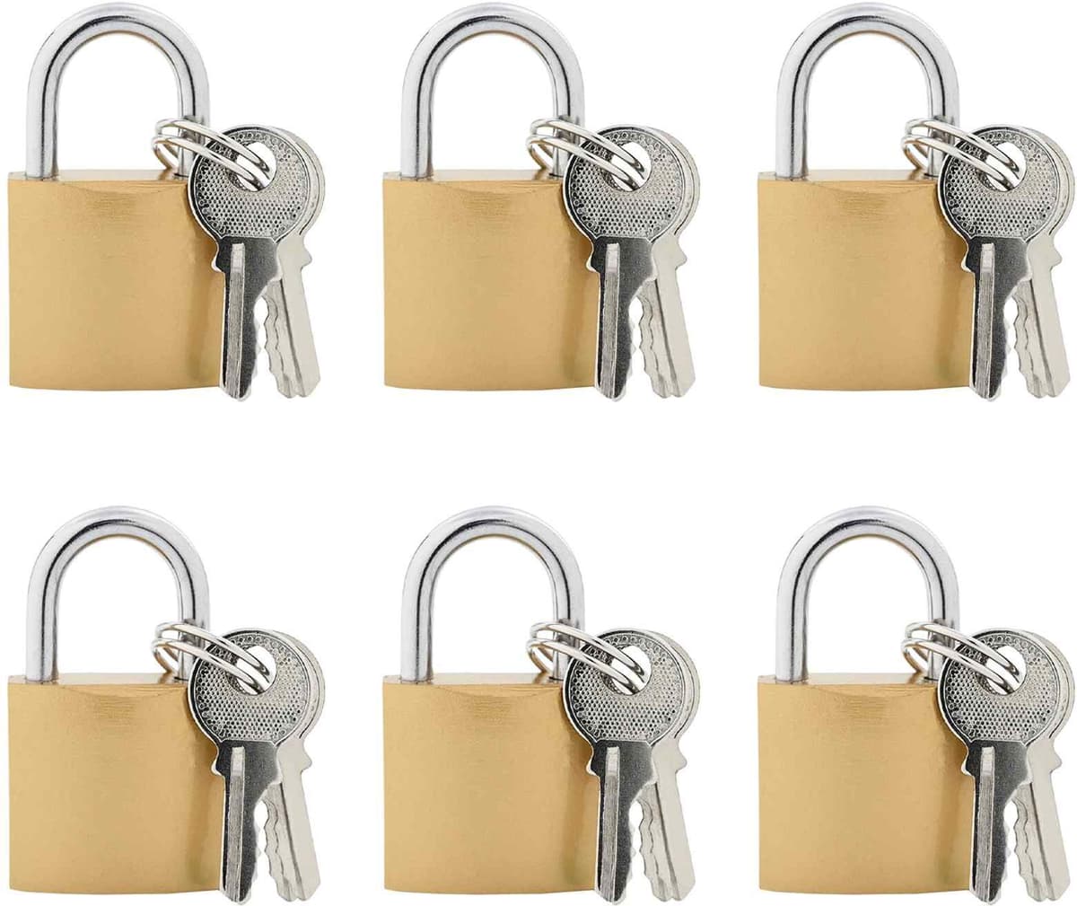 vidaXL U Lock avec Clés 6 pièces Laiton Fer