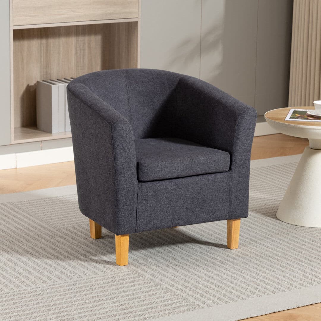 17 Stories Tafara Upholstered Armchair Charcoal Grey 74cm H X 68cm W X 66cm D