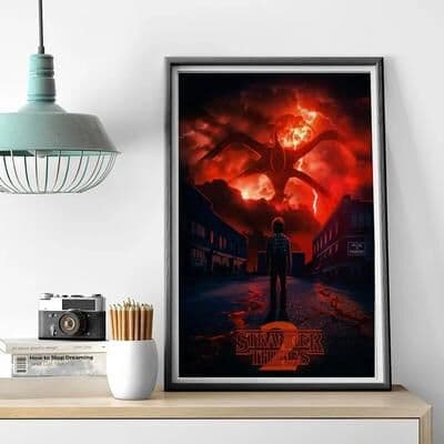 Inspire Essentials Stranger Things Canvas Wall Art Vintage TV Series Poster Decor For Room And Cafe 3 15.75 X 19.69 Inches