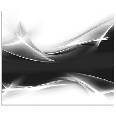 Küchenrückwand ARTLAND "Kreatives Element", schwarz, B:60cm H:50cm, Aluminium, Spritzschutzwände, Alu Spritzschutz mit Klebeband, einfache Montage