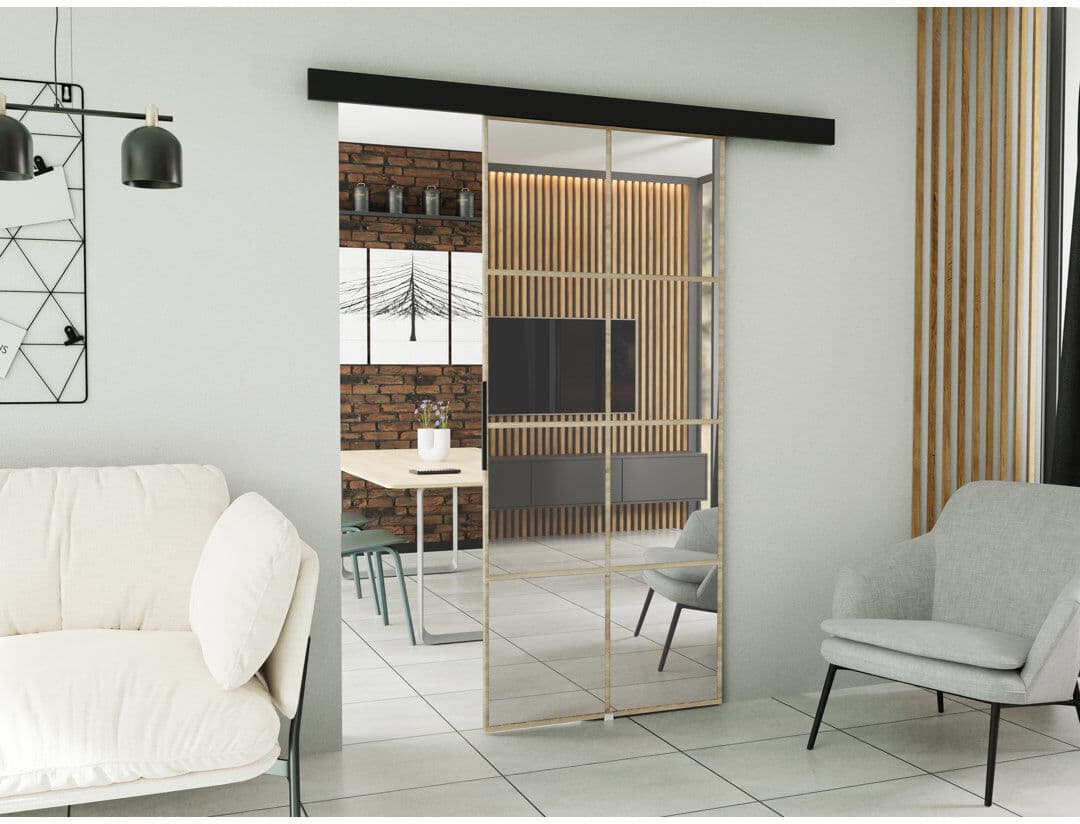 Brayden Studio DOOR LOKI 1 Sonoma Oak 92cm x 205cm