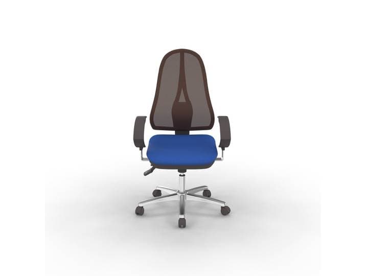 Siège de bureau OPEN POINT DELUXE Tissu Bleu Maille Noir Hauteur réglable - Dossier Accoudoirs Roulettes
