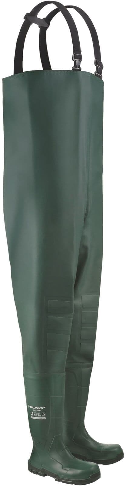 Wanderschuh DUNLOP "Acifort JobGUARD Wathose Full Safety" Gr. 44, grün, 44, Obermaterial: 100% PVC PVC., Schuhe, Wanderschuh