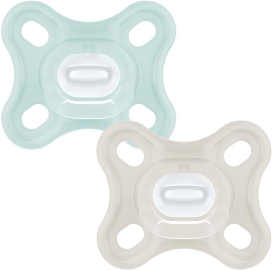 MAM Chupete Todo Silicona 2uds Skin Soft Silicone de Fácil Aceptación 0-2 Meses .