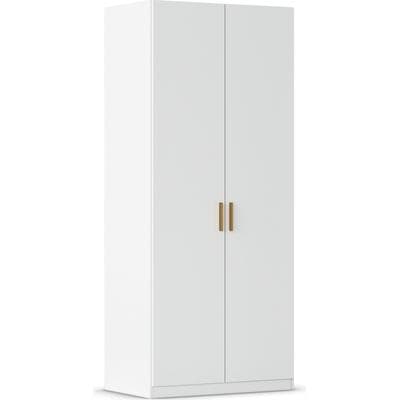 Kleiderschrank OTTO HOME "Schrank Möbel Schlafzimmer Garderobe Kinderzimmer WELTNEUHEIT ZELLARA", weiß (alpinweiß), B:91cm H:231cm T:54cm, Holzwerkstoff, Schränke, Kleiderschrank, PATENTIERTES SCHNELLMONTAGESYSTEM Griff Goldfarben MADE IN GERMANY