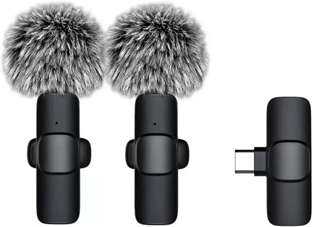 INF Microphone Lavalier Sans Fil Double Interface Type-C - Micro Cravate à Clip pour Streaming & Enregistrement