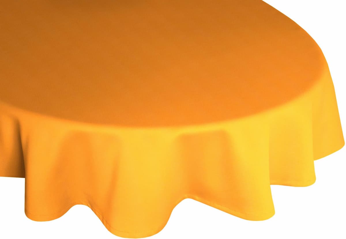 Tischdecke WIRTH "WirthNatur" Gr. 1, orange, B:130cm L:190cm, Baumwolle, Tischdecken, Tischdecke, oval orange B/L: 130cm x 190cm, 1 Stk., oval