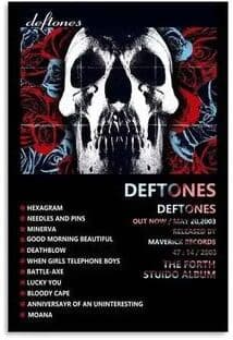 Inspire Essentials Deftones Around The Fur Poster Retro Rock Album Wall Art Canvas Decor 1 15.75 X 19.69 In