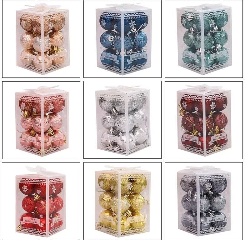 INF Boules de Noël Incassables (12pcs) - Ornements pour Décorations de Fêtes Champagne