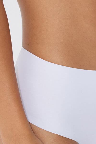 Tezenis Cueca Brasileira Cintura Subida Sem Costuras Microfibra Reciclada Mulher Branco Tamaño XS