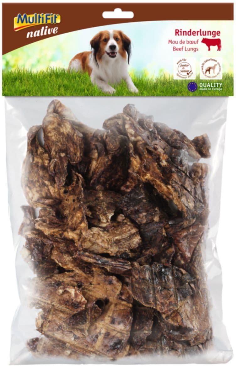 MultiFit Snack Dog Native Polmoni di Manzo 250G