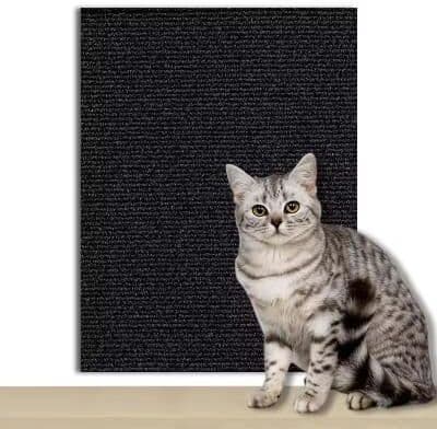 Uplift Treasures Self Adhesive Cat Scratching Mat Protector black 11.81 39.37 In