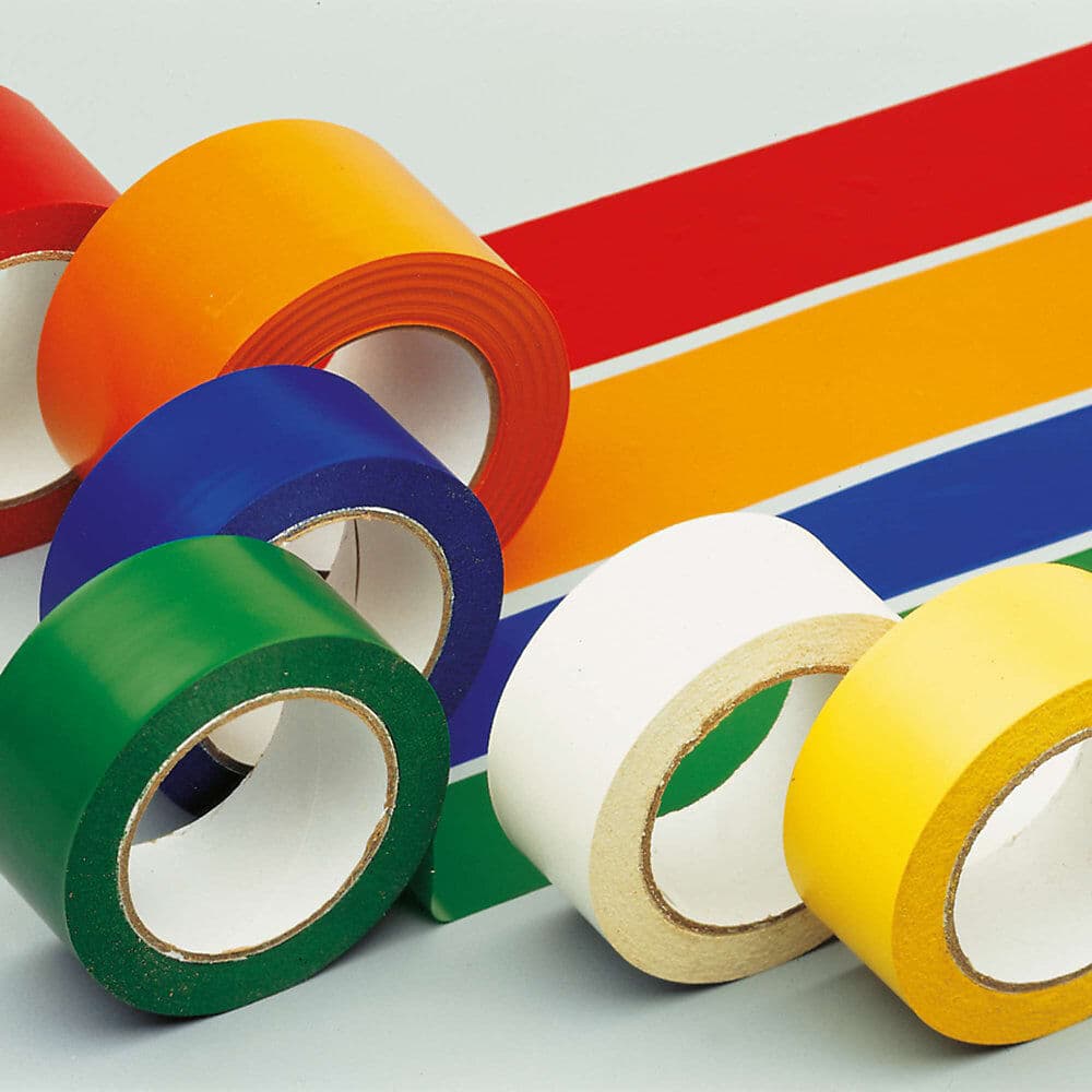 Bodenmarkierungsband aus Vinyl, einfarbig, Breite 50 mm, orange, VE 8 Rollen Moravia