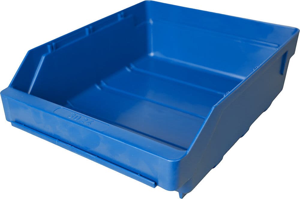 Regalkasten aus hochschlagfestem Polypropylen, blau, LxBxH 300 x 240 x 95 mm, VE 15 Stk STEMO