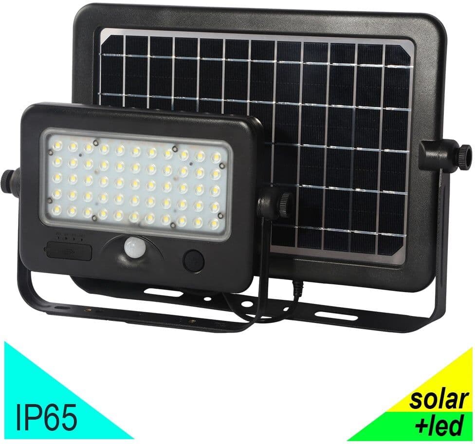 Techno Proiettore Faro Solare Led 1100 Lm Con Pannello Separato