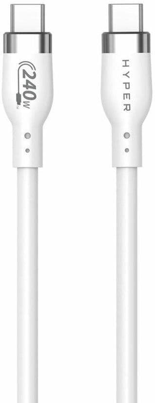 Hyper HyperJuice 240W Silikone USB-C til USB-C Kabel - 2m - Hvid